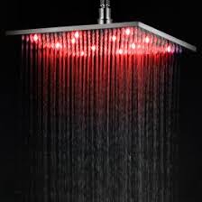 3-Color LED Square Rain Shower Head